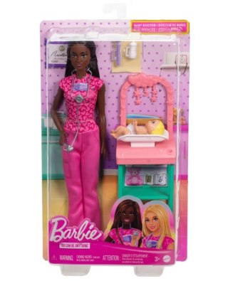 Lalka Barbie Lekarz Pediatra ciemne włosy Mattel