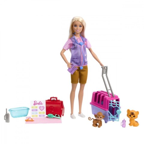 Lalka Barbie Ratowniczka zwierząt Kariera Mattel Lalka Barbie Ratowniczka zwierząt Kariera Mattel