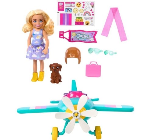 Lalka Barbie Samolot Chelsea Mattel