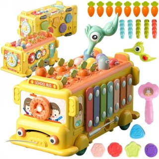 WOOPIE BABY Interaktywny Autobus Montessori Edukacyjny 6w1 Młoteczek Cymbałki +18 m Woopie Baby