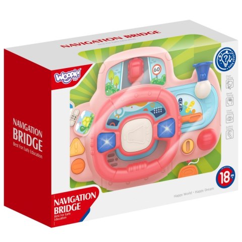 WOOPIE BABY Kierownica Samochodowa Interaktywna z Swiatłami Dźwiękiem Woopie Baby