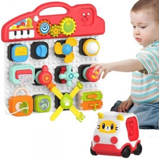 WOOPIE BABY Montessori Tablica Manipulacyjna Kolorowy Panel Aktywności Woopie Baby