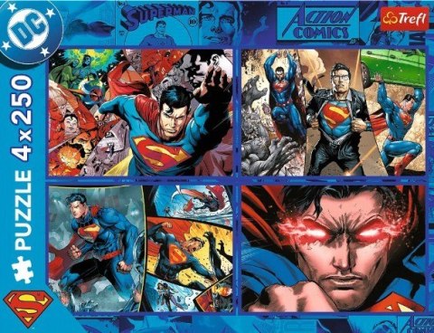 Puzzle 4x250 elementów Superman Odwaga Trefl Puzzle 4x250 elementów Superman Odwaga Trefl