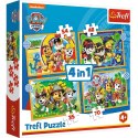 Puzzle 4w1 Wakacyjny Psi Patrol Trefl