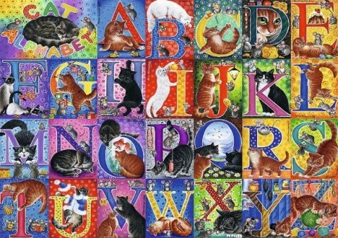Puzzle 500 elementów Koci alfabet Trefl
