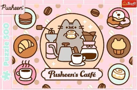 Puzzle 500 elementów Pusheen w kawiarni Trefl
