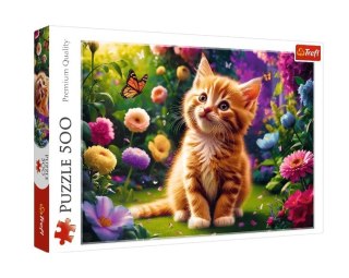 Puzzle 500 elementów Uroczy kotek Trefl