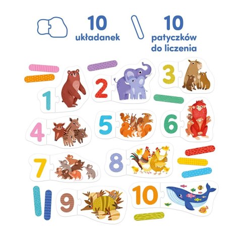 Puzzle do pary - Cyferki CzuCzu Puzzle do pary - Cyferki CzuCzu