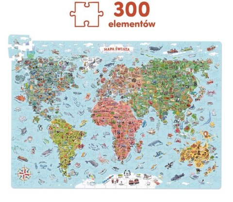 Puzzle odkrywcy - Mapa świata 300 elementów CzuCzu Puzzle odkrywcy - Mapa świata 300 elementów CzuCzu
