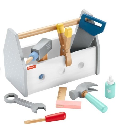 Drewniana skrzynka z narzędziami Fisher Price Drewniana skrzynka z narzędziami Fisher Price