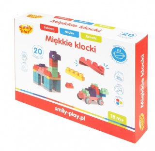 Klocki miękkie 20 elementów Smily Play