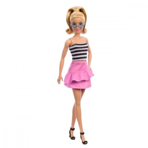Lalka Barbie Fashionistas top w biało-czarne paski Mattel Lalka Barbie Fashionistas top w biało-czarne paski Mattel