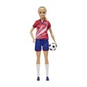 Lalka Barbie Piłkarka czerwona koszulka Mattel