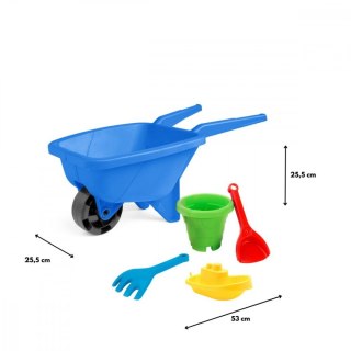 Taczka z kompletem do piasku niebieska Wader