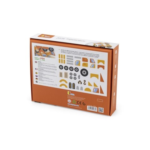 VIGA Drewniana Przybijanka Pojazdy budowlane 45 elementów Montessori Viga Toys VIGA Drewniana Przybijanka Pojazdy budowlane 45 elementów Montessori Viga Toys
