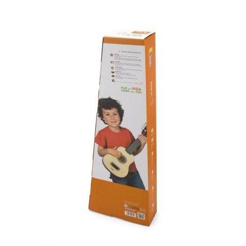 Viga Drewniana gitara dla dzieci Naturalna 21 cali 6 strun Viga Toys