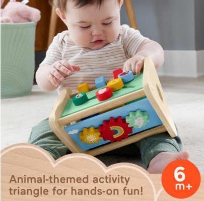 Wood Drewniany aktywny trójkąt Fisher Price Wood Drewniany aktywny trójkąt Fisher Price