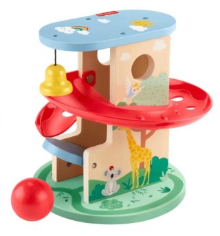 Wood Drewniany domek z kuleczką Fisher Price