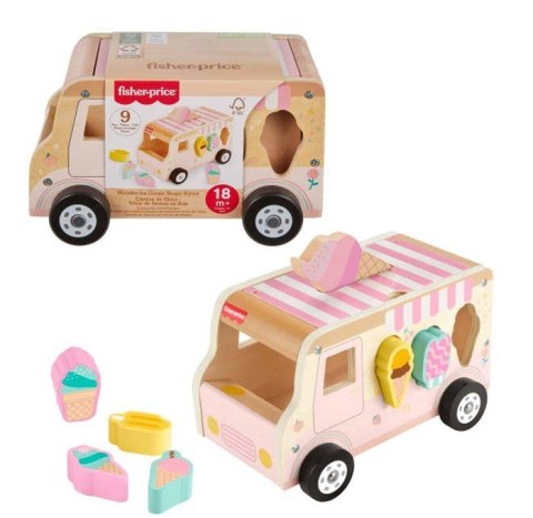 Wooden Ciężarowka z lodami sorter kształty Fisher Price