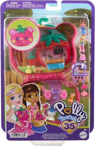 Zestaw figurek Polly Pocket Truskawkowy miś Zestaw kompaktowy Mattel