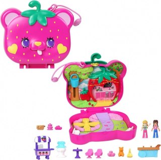 Zestaw figurek Polly Pocket Truskawkowy miś Zestaw kompaktowy Mattel