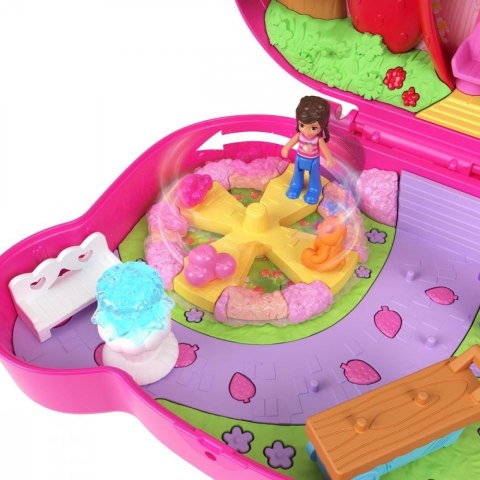 Zestaw figurek Polly Pocket Truskawkowy miś Zestaw kompaktowy Mattel Zestaw figurek Polly Pocket Truskawkowy miś Zestaw kompaktowy Mattel