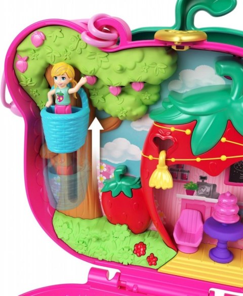 Zestaw figurek Polly Pocket Truskawkowy miś Zestaw kompaktowy Mattel Zestaw figurek Polly Pocket Truskawkowy miś Zestaw kompaktowy Mattel