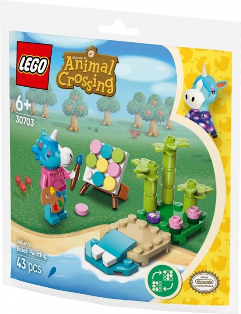 Klocki Animal Crossing 30703 Julian i plażowy obraz LEGO Klocki Animal Crossing 30703 Julian i plażowy obraz LEGO