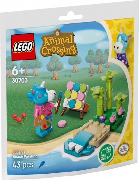 Klocki Animal Crossing 30703 Julian i plażowy obraz LEGO Klocki Animal Crossing 30703 Julian i plażowy obraz LEGO