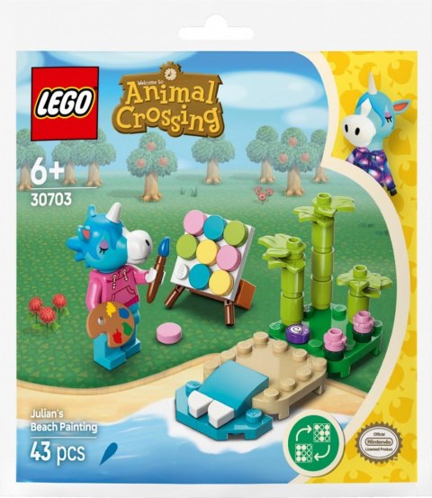 Klocki Animal Crossing 30703 Julian i plażowy obraz LEGO Klocki Animal Crossing 30703 Julian i plażowy obraz LEGO