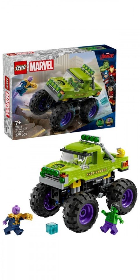 Klocki Super Heroes 76312 Monster truck Hulka kontra Thanos LEGO Klocki Super Heroes 76312 Monster truck Hulka kontra Thanos LEGO