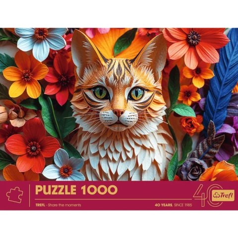 Puzzle 1000 elementów 40-lecie Paper Art Kot Trefl Puzzle 1000 elementów 40-lecie Paper Art Kot Trefl