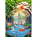 Puzzle 1000 elementów 40-lecie Paper Art Londyn Trefl