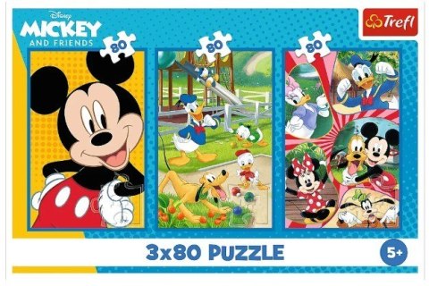 Puzzle 3x80 elementów Ekipa Myszki Miki Trefl Puzzle 3x80 elementów Ekipa Myszki Miki Trefl