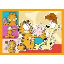 Puzzle 4w1 Garfield kocha lazanie Trefl