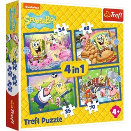 Puzzle 4w1 Spongebob Trefl