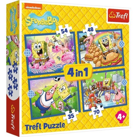 Puzzle 4w1 Spongebob Trefl