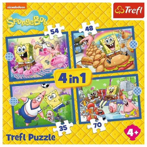 Puzzle 4w1 Spongebob Trefl Puzzle 4w1 Spongebob Trefl