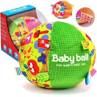 WOOPIE BABY Miękka Sensoryczna Piłka Pani Metka z Wszywkami dla Malucha + Dźwięk Woopie Baby