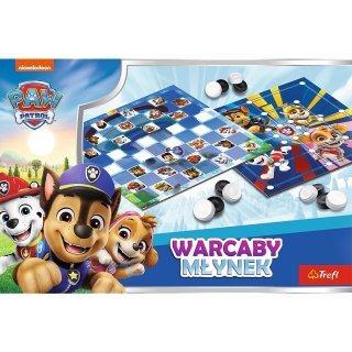 Gra Warcaby i Młynek Psi Patrol Trefl