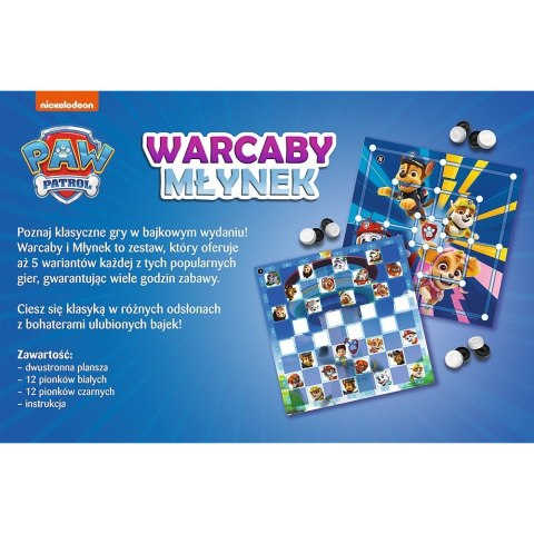 Gra Warcaby i Młynek Psi Patrol Trefl Gra Warcaby i Młynek Psi Patrol Trefl
