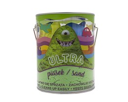 Piasek UltraPiasek puszka 900g 4 duże foremki 2 narzędzia zielony Pojazdy Epee