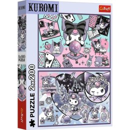 Puzzle 2x200 elementów Kuromi psoty Hello Kitty Trefl