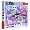 Puzzle 4w1 Dzień Kuromi Hello Kitty Trefl