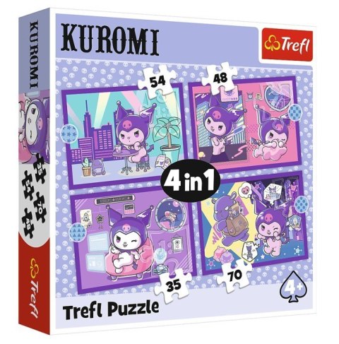 Puzzle 4w1 Dzień Kuromi Hello Kitty Trefl