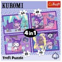 Puzzle 4w1 Dzień Kuromi Hello Kitty Trefl