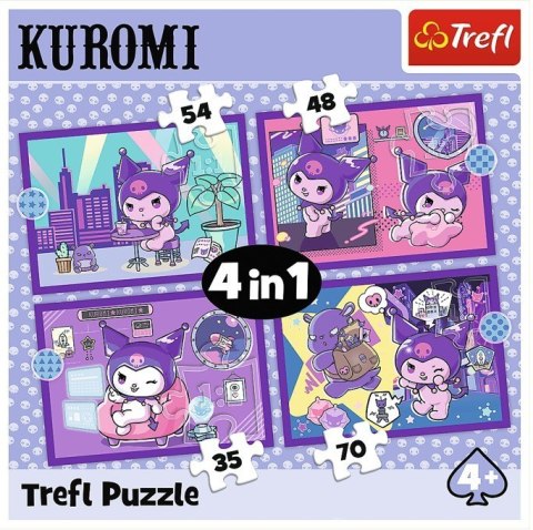 Puzzle 4w1 Dzień Kuromi Hello Kitty Trefl Puzzle 4w1 Dzień Kuromi Hello Kitty Trefl