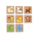 VIGA Drewniane Puzzle Magnetyczne Zwierzęta Układanka Certyfikat FSC Viga Toys