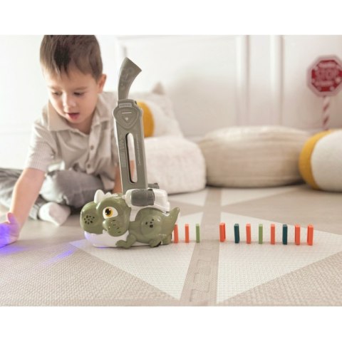 WOOPIE Elektryczna Ciuchcia Lokomotywa do Klocków Domino Dinozaur Zielony - ZESTAW 3 SZT. Woopie