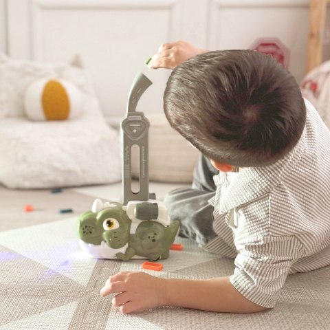 WOOPIE Elektryczna Ciuchcia Lokomotywa do Klocków Domino Dinozaur Zielony - ZESTAW 3 SZT. Woopie